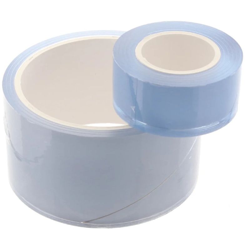 Набор из двух прозрачных лент разных по ширине WhipSmart Bondage Tape и черная маска вид 4