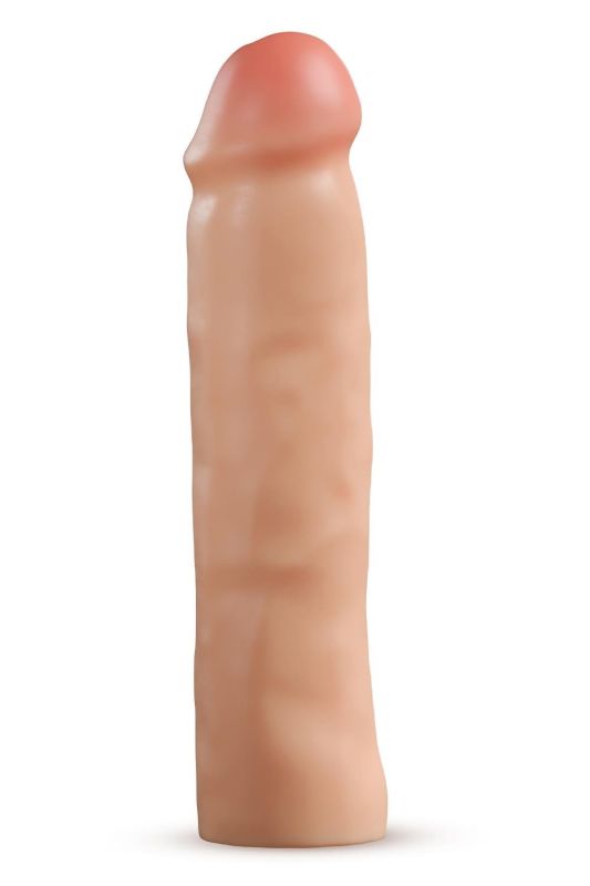 Реалістична подовжуюча насадка на пеніс Blush Performance Plus подвійний щільності, бежева вид 2