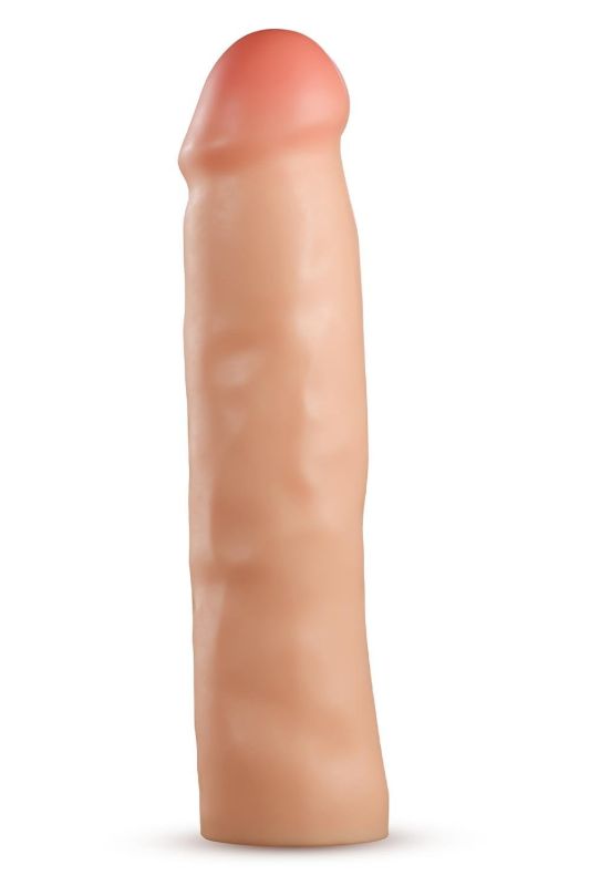 Реалістична подовжуюча насадка на пеніс Blush Performance Plus подвійний щільності, бежева вид 3