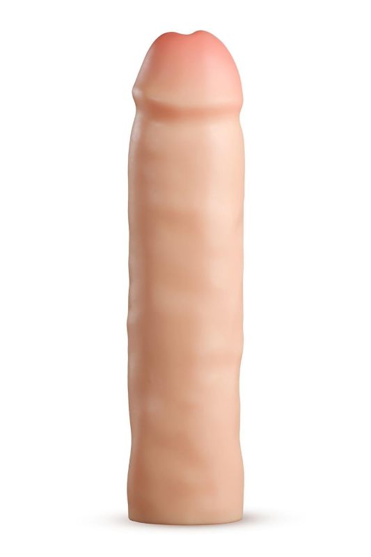 Реалістична подовжуюча насадка на пеніс Blush Performance Plus подвійний щільності, бежева вид 4