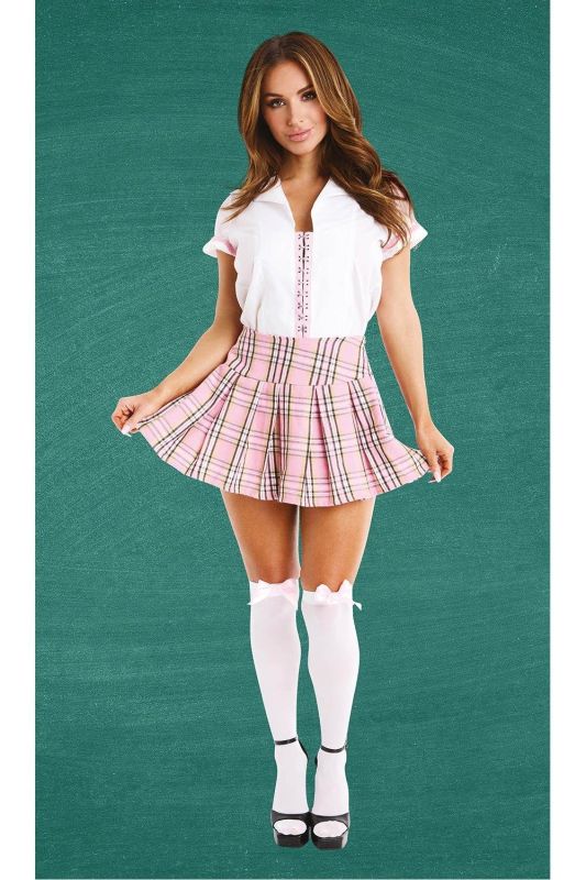 Ігровий костюм Школярка приватної школи, у клітинку Teacher's Pet рожевий вид 4
