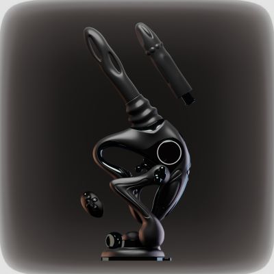 Секс-машина Upko UEROS Nexus Power Black з фрикціями, вібрацією та обертальною стимуляцією, чорна