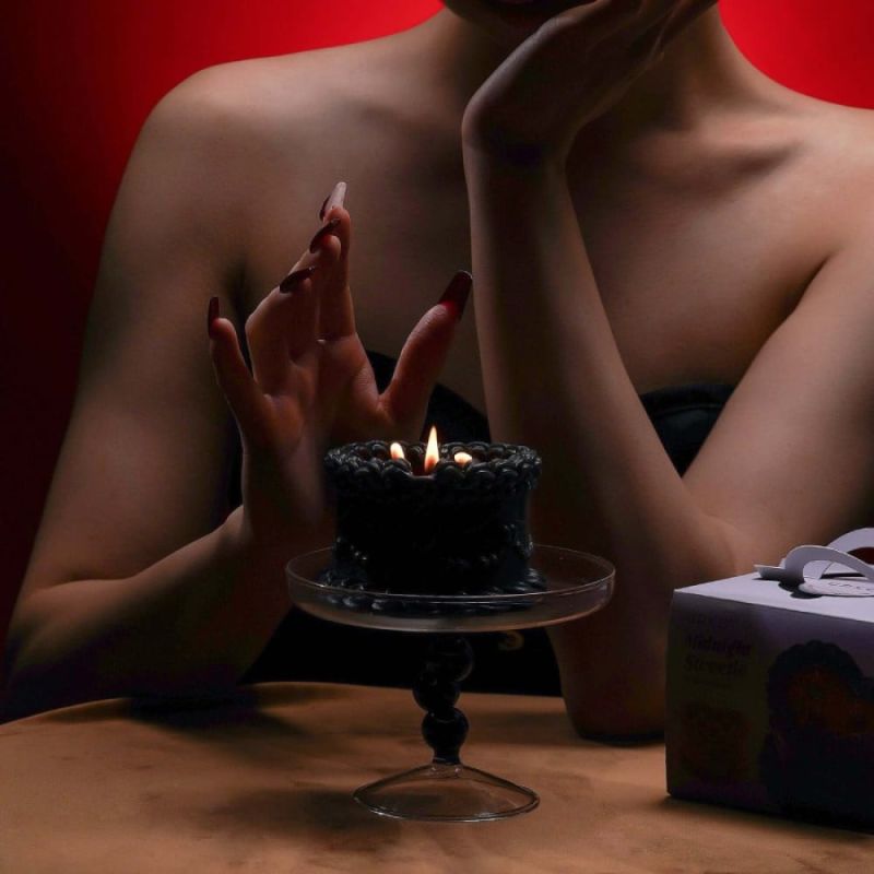 Свічка воскова UPKO Midnight Sweetie низькотемпературна, чорна, 270 гр вид 6