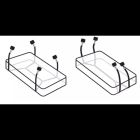 Набор БДСМ Roomfun Bedroom Restraint Kit фиксаторы, кнут, кляп, маска, черный-серый вид 12