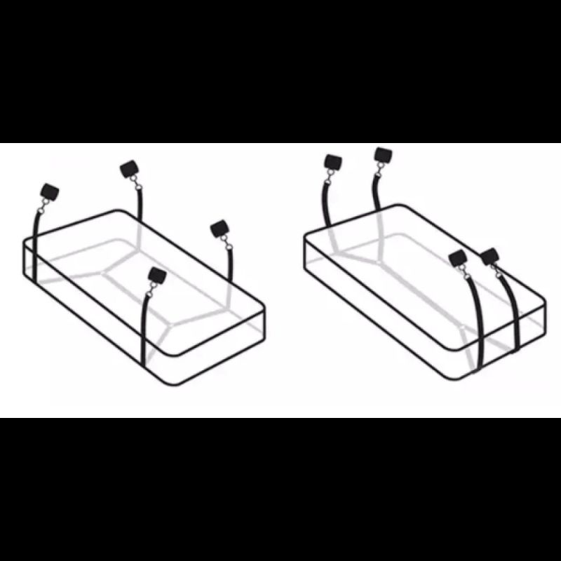 Набір БДСМ Roomfun Bedroom Restraint Kit фіксатори, батіг, кляп, маска, чорний-сірий вид 12