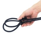 Набор веревок на застежках, наручники и поножи Romfun с ошейником, черный вид 4