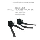 Изысканные наручники на запястья Roomfun с бантами, черные вид 9