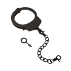 Наручник с цепочкой и карабином Roomfun с ключиком, чёрный вид 2