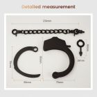 Наручник с цепочкой и карабином Roomfun с ключиком, чёрный вид 6