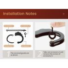 Наручник с цепочкой и карабином Roomfun с ключиком, чёрный вид 9