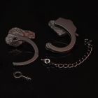 Наручник з ланцюжком та карабіном Roomfun з ключиком, чорний вид 14