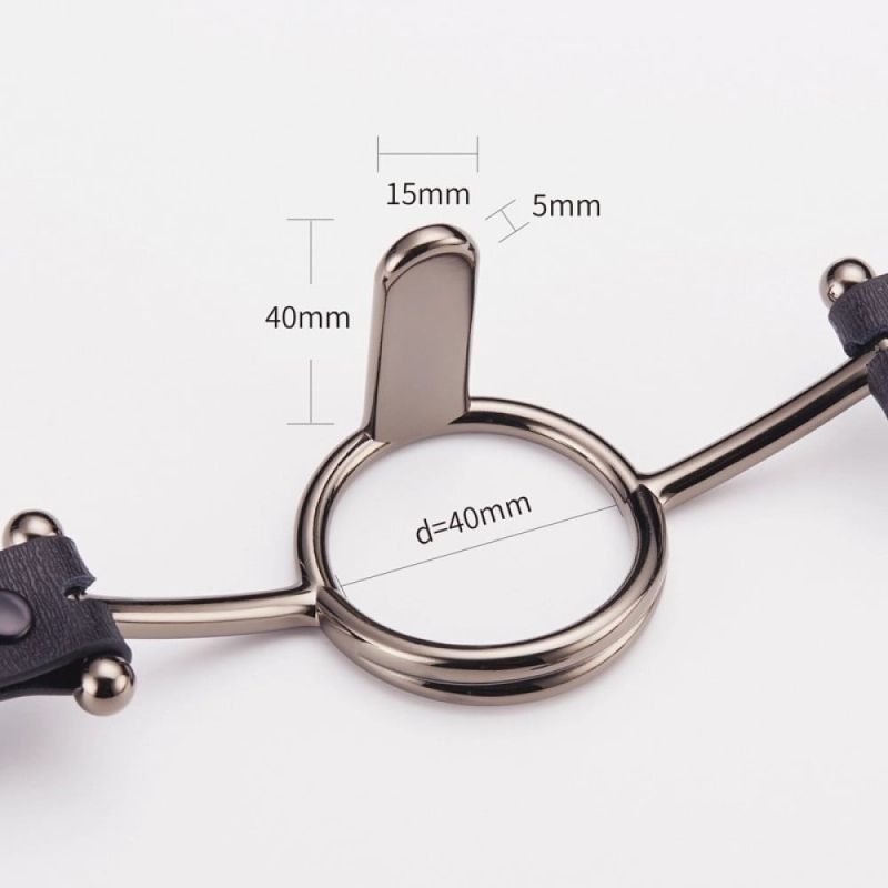 Кляп Roomfun с серебристым кольцом-расширителем, M вид 4