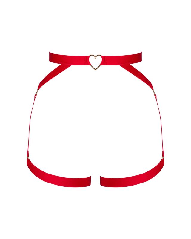 Портупея на бедра Obsessive Elianes красная, M/L вид 6