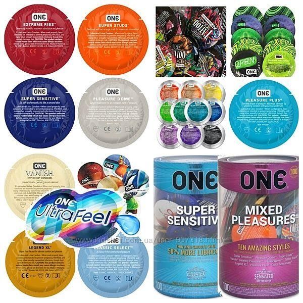 Набір презервативів One МІКС (Classic, XL, Strong, Ribs, Studs) ціна за 5 штук вид 2