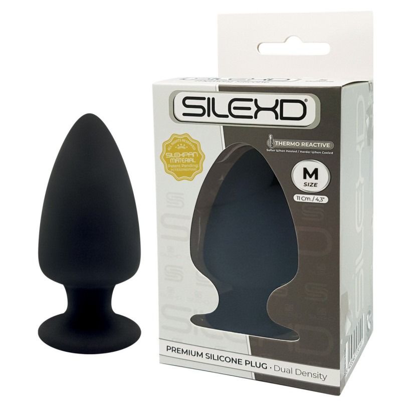 Анальна пробка конічної форми SILEXD Thermo Reactive чорна, Medium вид 4