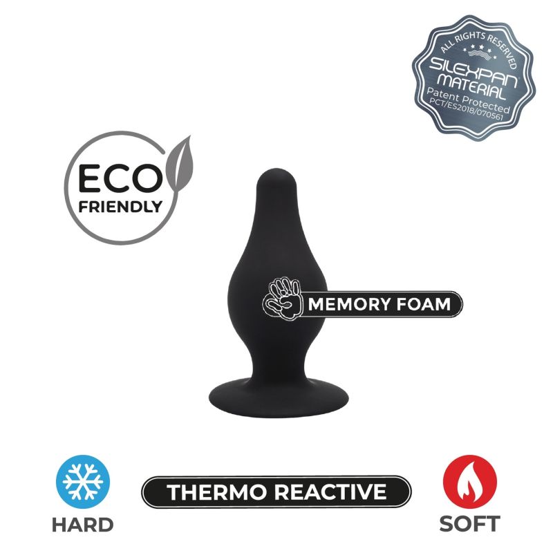 Анальна пробка подвійної густини SILEXD Thermo Reactive чорна, Medium вид 6