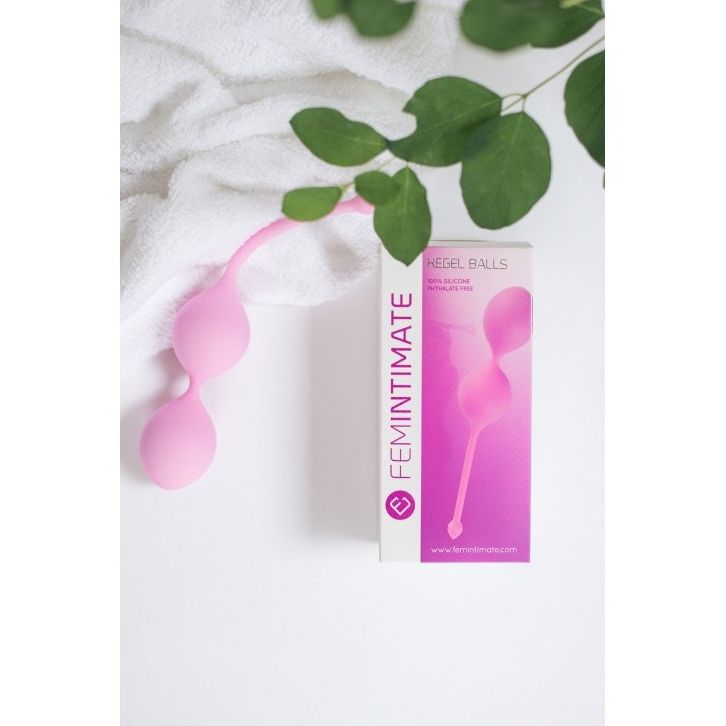 Вагінальні кульки Кегеля FEMINTIMATE рожеві вид 6