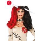 Перука Арлекіно з хвостиками Leg Avenue Harlequin чорно-червоний вид 3