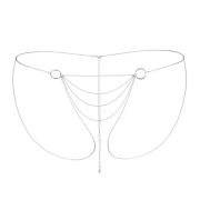 Ланцюжок-трусики Bijoux Indiscrets Magnifique Bikini Chain прикраса для тіла, Silver
