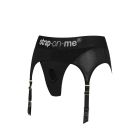 Труси для страпону Strap-On-Me з підв'язками для панчох, чорні, XL вид 6