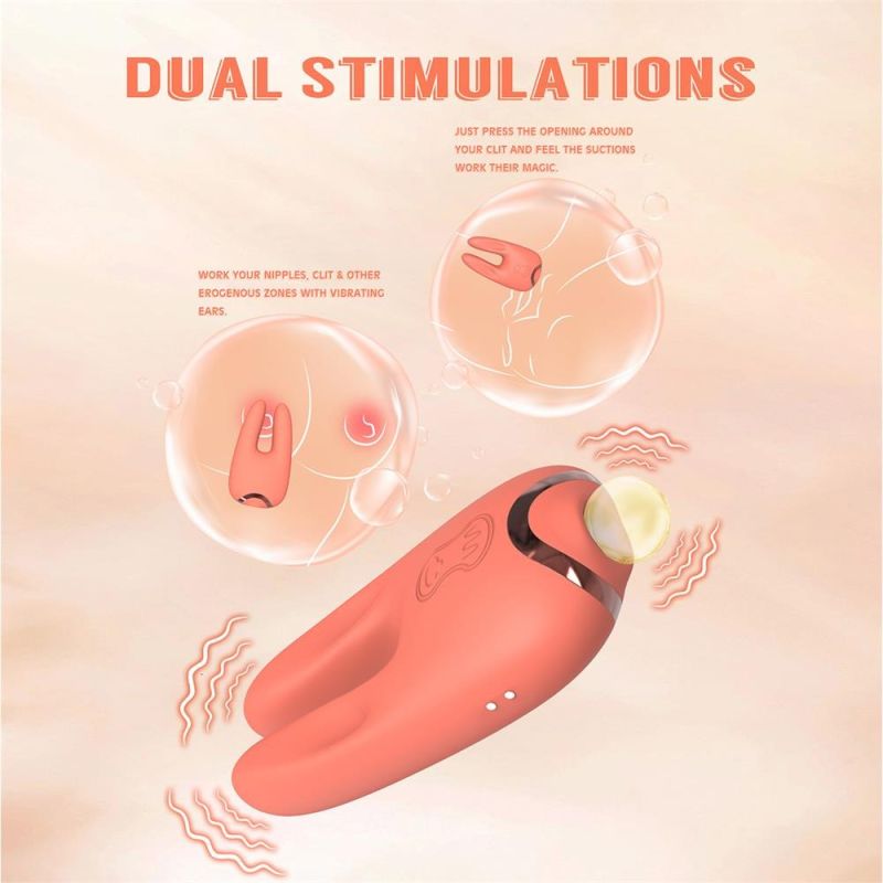 Стимулятор для клітора Chisa Kissen Bloom з вібрацією та всмоктуванням, помаранчевий вид 8