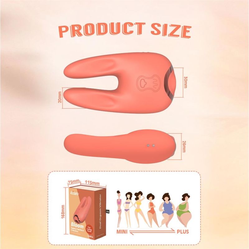 Стимулятор для клітора Chisa Kissen Bloom з вібрацією та всмоктуванням, помаранчевий вид 10