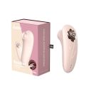 Стимулятор с пульсацией для клитора Chisa Kissen Rosebud персиковый