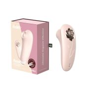 Стимулятор с пульсацией для клитора Chisa Kissen Rosebud персиковый