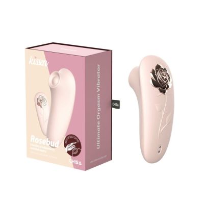 Стимулятор з пульсацією для клітора Chisa Kissen Rosebud персиковий