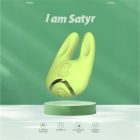 Двосторонній вібратор для клітора Chisa Kissen Satyr з вібрацією та пульсацією, зелений вид 6