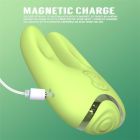 Двосторонній вібратор для клітора Chisa Kissen Satyr з вібрацією та пульсацією, зелений вид 8