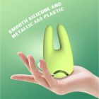 Двосторонній вібратор для клітора Chisa Kissen Satyr з вібрацією та пульсацією, зелений вид 9