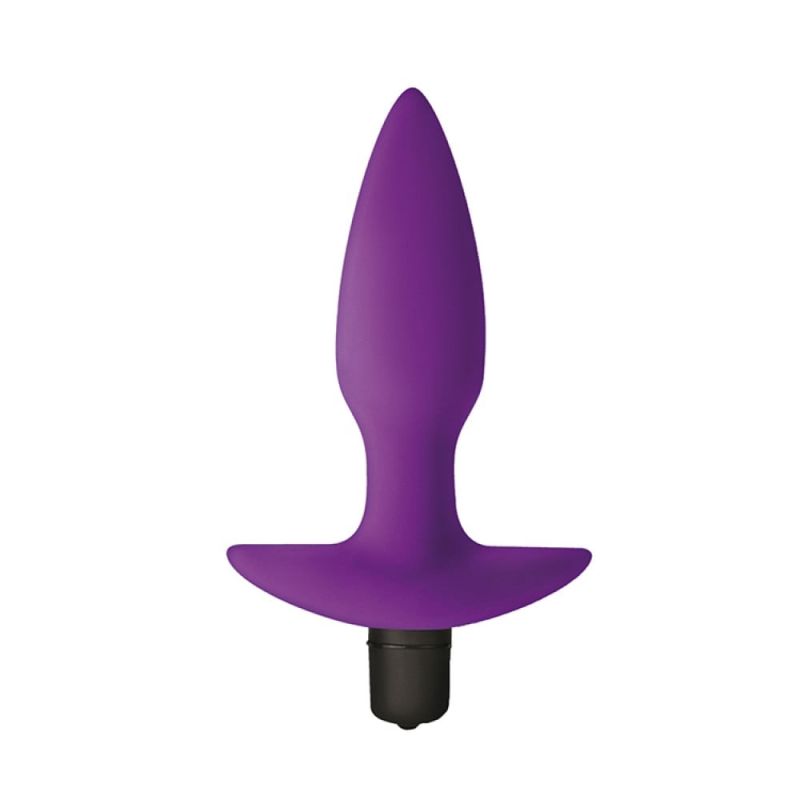 Анальна пробка з вібрацією Mai Attraction, фіолетова вид 2