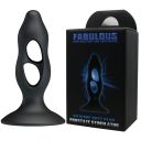 Анальная пробка с отверстиями Baile Fabulous Silicone Butt Plug черная