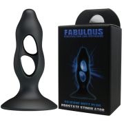 Анальная пробка с отверстиями Baile Fabulous Silicone Butt Plug черная