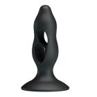 Анальная пробка с отверстиями Baile Fabulous Silicone Butt Plug черная вид 3