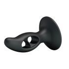 Анальна пробка з отворами Baile Fabulous Silicone Butt Plug чорний вид 5