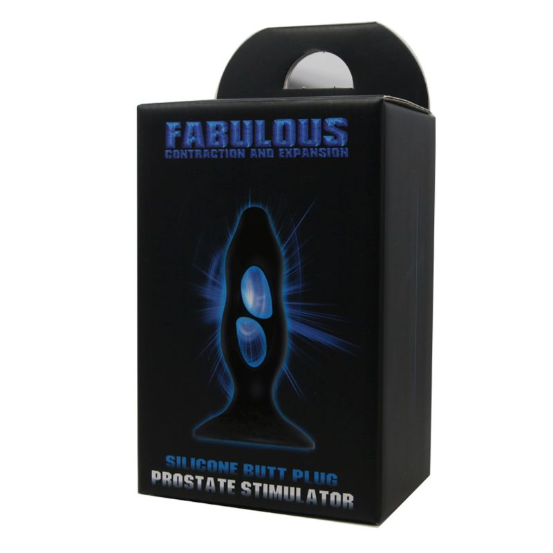 Анальна пробка з отворами Baile Fabulous Silicone Butt Plug чорний вид 6