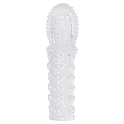 Рельєфна насадка на член You2Toys Crystal Skin Verlangerung із закритою головкою, прозора