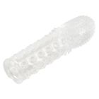 Рельєфна насадка на член You2Toys Crystal Skin Verlangerung із закритою головкою, прозора вид 3