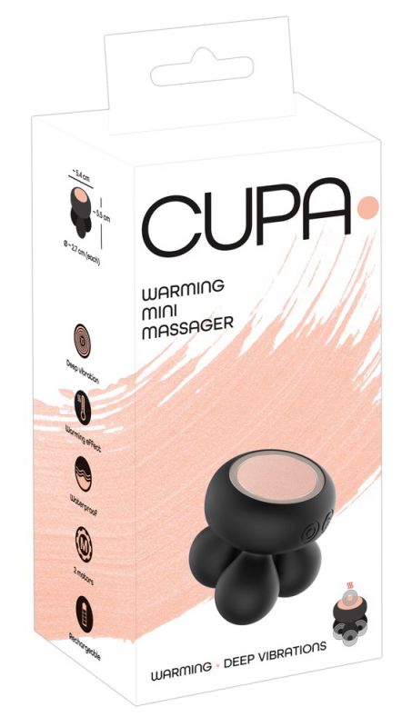 Мини-массажер с функцией подогрева, универсальный CUPA Warming Mini Massager черный вид 9