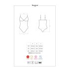 Сексуальне боді з мереживними вставками Obsessive Rosalyne червоне, L/XL вид 6