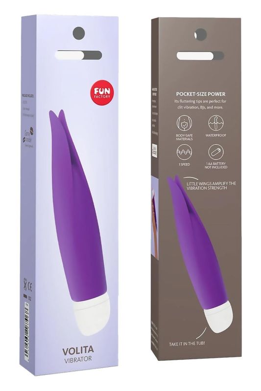 Вібратор для клітора Fun Factory Volita силіконовий, фіолетовий вид 10