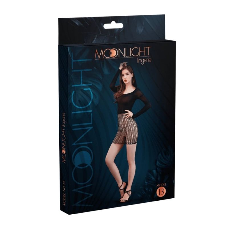 Платье Moonlight Lingeried Model 13 в сеточку, черное, One Size вид 4