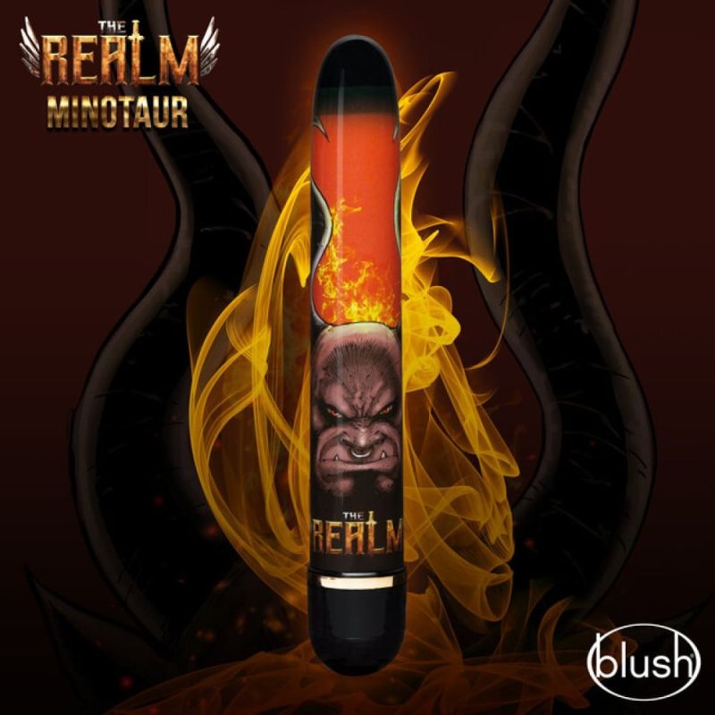 Вібратор Дамський пальчик Blush The Realm Minotaur чорно-помаранчевий вид 4