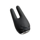 Кліторальний вібратор з вушками Odeco Baron силіконовий, чорний вид 2