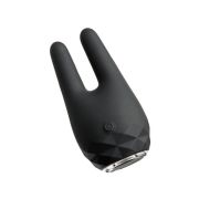 Кліторальний вібратор з вушками Odeco Baron силіконовий, чорний