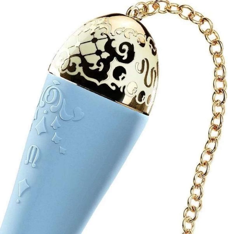 Вибратор универсальный силиконовый Zalo Marie-Rouge голубой вид 4