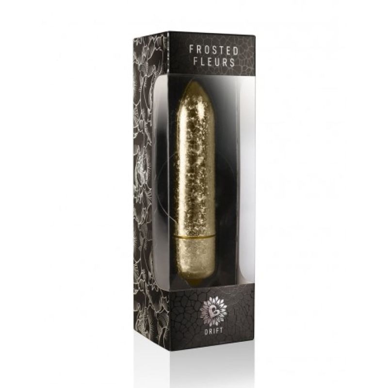 Вибро-пуля Rocks-Off Frosted Fleurs Drift золотая вид 3