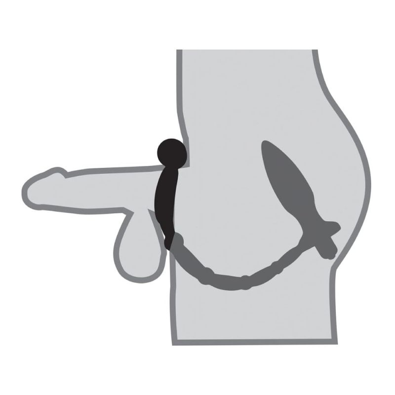 Анальная пробка с эрекционным кольцом Pipedream Anal Fantasy Collection с вибрацией, черный вид 4